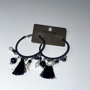 Chico’s Paige Charm Hoop Earrings